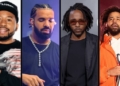 Capa DJ Akademiks, Drake, Kendrick Lamar e J. Cole